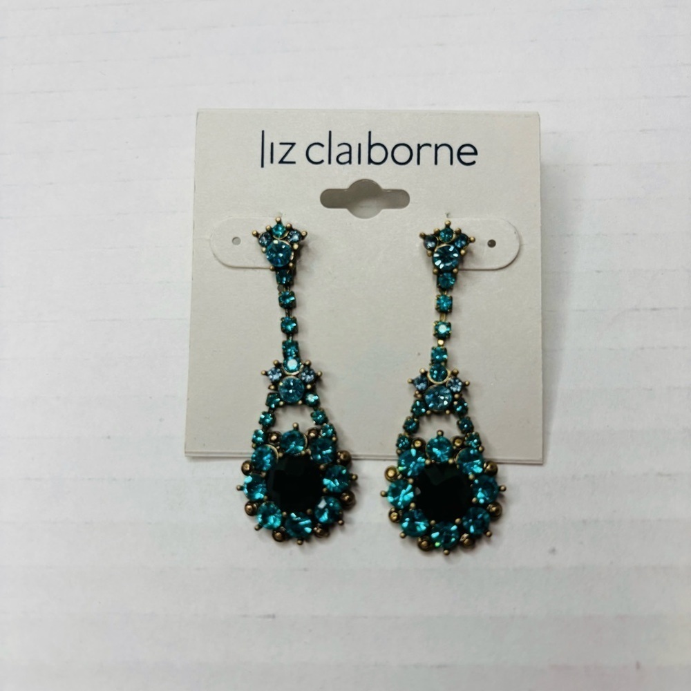 2/$25 LIZ CLAIBORNE Green Dangle Earrings